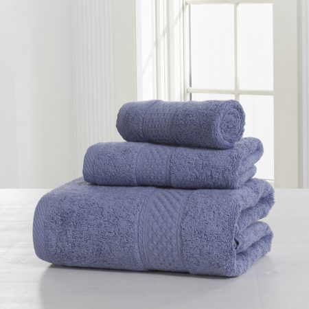 Set Of 3 Bath Towels 100% Cotton